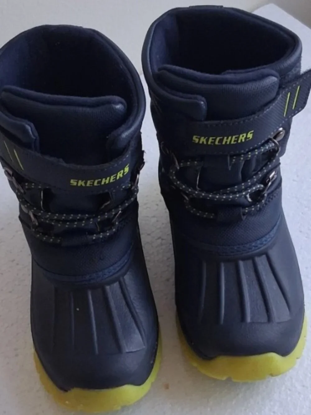 Skechers Kids' Boots in Dark Blue with Yellow Accents - Toddler Size 10